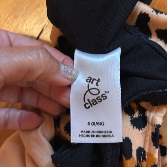 Girls one piece swimsuit leopard print - Picture 3 of 3